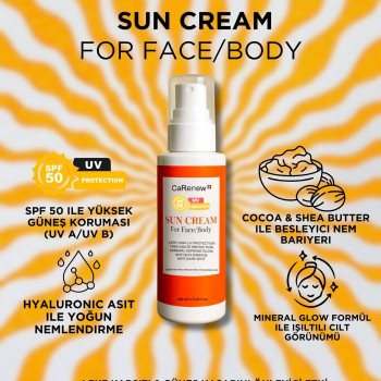 SPF 50+ Güneş Kremi 100 ml – Yüz ve Vücut İçin