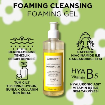 CaRenew Yüz Temizleme Jeli 250 ml – Sebum Dengeleyici ve Arındırıcı