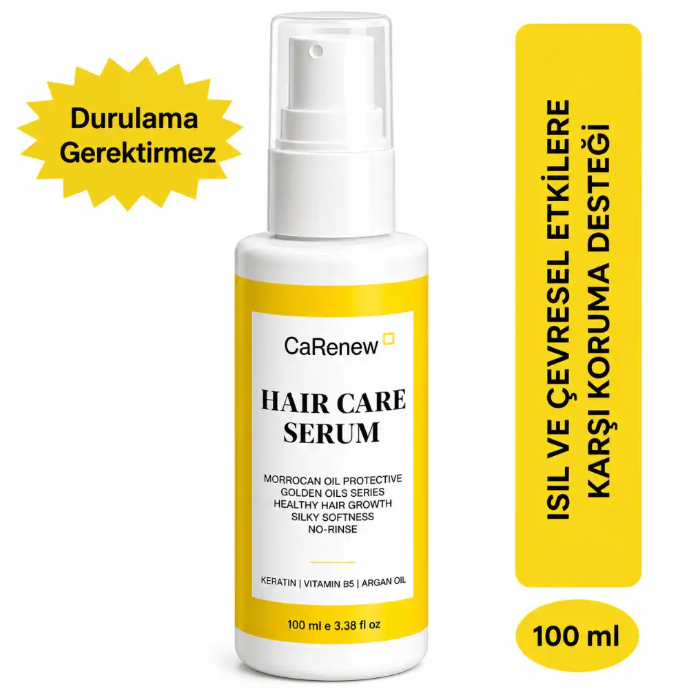 Saç Serumu 100 ML – Argan Yağı İçeren Isı Koruyucu, Besleyici ve Parlaklık Veren Bakım